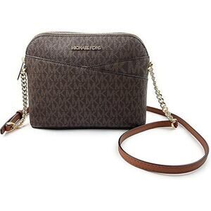 NWT Michael Kors Womens Jet Set Medium Crossbody Leather Handbag (BROWN)-OS